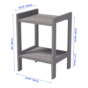 ITY International - Table d'appoint/ Table de Chevet en MDF, 15.75" x 22" x 15.75", Gris Taupe - Simple Boutique