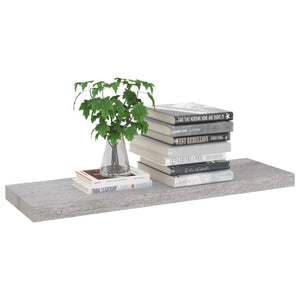 ITY International - Tablette Flottante Individuel en Bois, 31.5" x 9.25" x 1.5", Gris Ciment - Simple Boutique