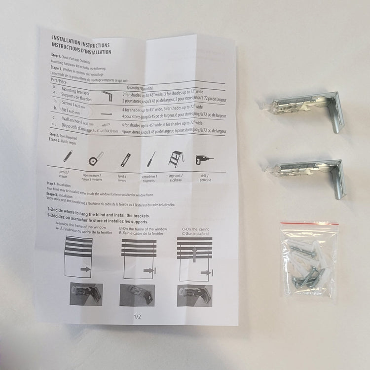 ITY Olivia Stone - Store de Fenêtre à Toile Alternée 18" X 84" Sans Cordon Noir - Simple Boutique