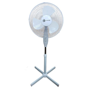Iconnek - Ventilateur sur Pied à Trois Vitesse, Oscillation et Inclinaison Réglable, 16'' , Blanc - Simple Boutique