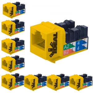 Ideal Industries Cat5e RJ45 100 Type 90 T568A/B Jaune Paquet de 10 - Simple Boutique