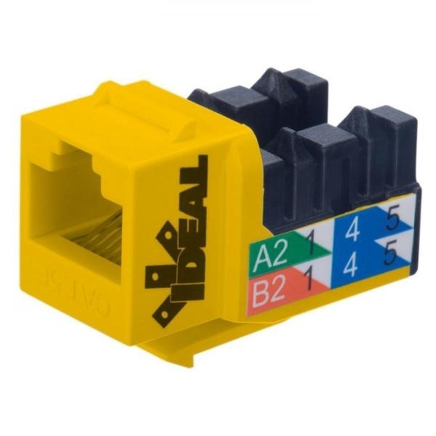 Ideal Industries Cat5e RJ45 100 Type 90 T568A/B Jaune - Simple Boutique