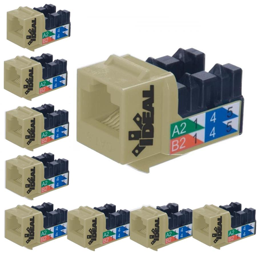Ideal Industries Cat6 Keystone Jack Ivoire Paquet de 10 - Simple Boutique
