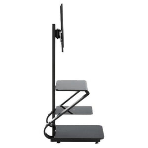 Impressions BTV-304 Meuble De TV Avec 3 Tablettes Style En Z Noir Pour Télévisions De 32" À 55" - Simple Boutique