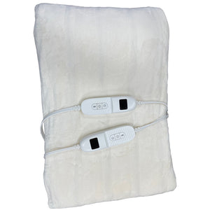 Innovation Confort - Couverture Chauffante pour Lit Double, 84'' x 90'', 10 Réglages de Chaleur, Blanc - Simple Boutique