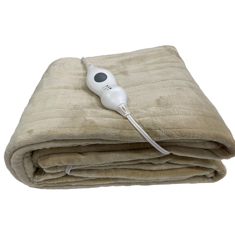 Innovation Confort - Jeté Chauffant, 50'' x 60'', 3 Réglages de Chaleur, Beige - Simple Boutique