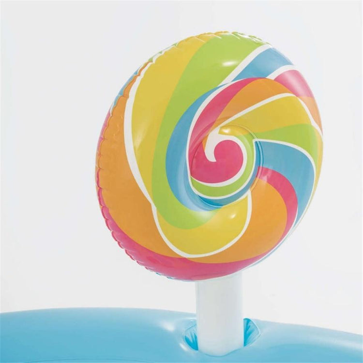 Intex - Aire de Jeux Aquatique Royaume des Bonbons, 116'' x 75'' x 51'', Comprend 2 Bassins, 1 Toboggan et Accessoires, Multicolore - Simple Boutique