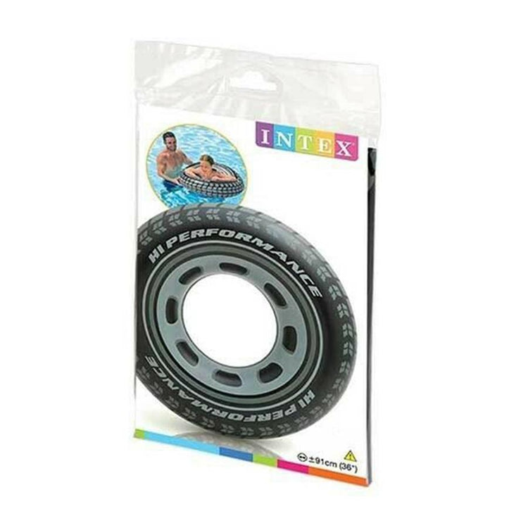 Intex - Boué Géante Gonflable pour Piscine, 36'', Motif de Pneu - Simple Boutique