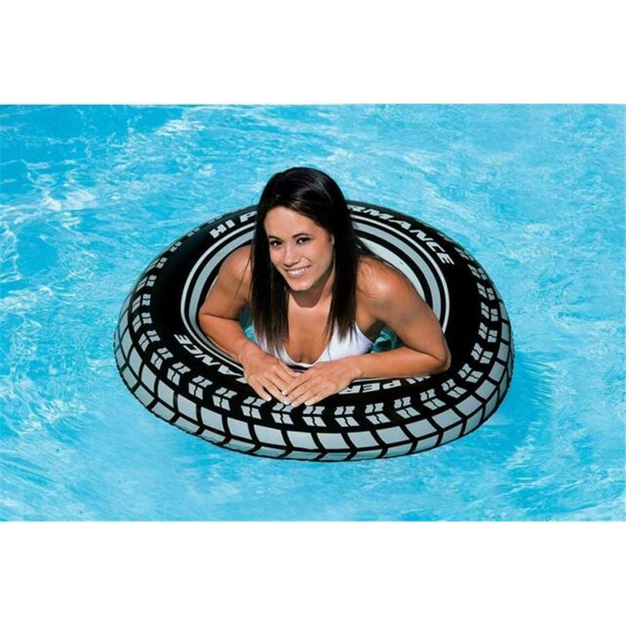 Intex - Boué Géante Gonflable pour Piscine, 36'', Motif de Pneu - Simple Boutique
