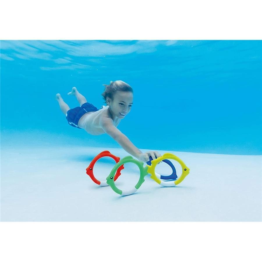 Intex - Ensemble de 4 Anneaux Colorées Pour Piscine, Multicolore - Simple Boutique