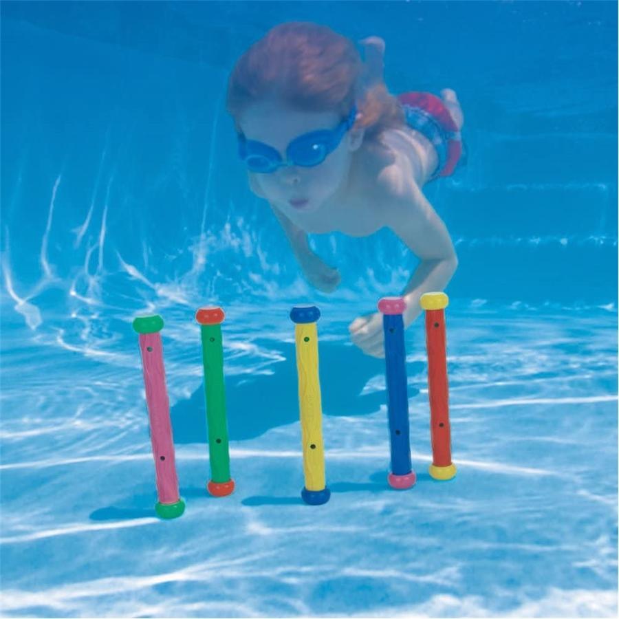Intex - Ensemble de 5 Bâtons Colorées pour Piscine, Multicolore - Simple Boutique
