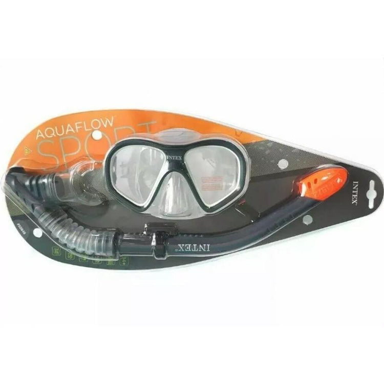 Intex - Ensemble de Plongée Reef Rider, Masque et Tuba, Noir - Simple Boutique