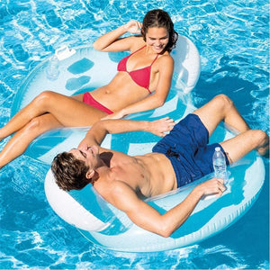 Intex - Fauteuil Gonflable Double pour Piscine, 78'' x 46'', Turquoise - Simple Boutique