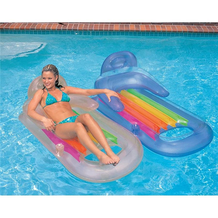 Intex - Fauteuil Gonflable pour Piscine, 63'' x 33.5'', Blanc - Simple Boutique