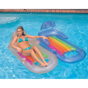 Intex - Fauteuil Gonflable pour Piscine, 63'' x 33.5'', Bleu - Simple Boutique