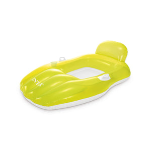 Intex - Fauteuil Gonflable pour Piscine, 64'' x 41'', Porte-Gobelet Intégré, Vert - Simple Boutique