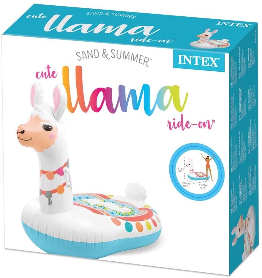 Intex Lama Géant Gonflable pour Piscine 37" x 53" x 44" Blanc - Simple Boutique