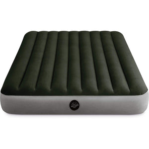 Intex - Matelas Gonflable DuraBeam, Poids Maximum 272Kg avec Pompe à Batterie Portative, Gris - Simple Boutique