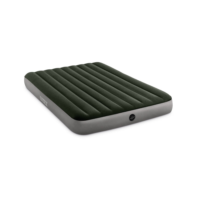 Intex - Matelas Gonflable DuraBeam, Poids Maximum 272Kg avec Pompe à Batterie Portative, Gris - Simple Boutique