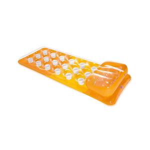 Intex - Matelas Gonflable à 18 Pochettes pour Piscine, 74'' x 28'', Orange - Simple Boutique