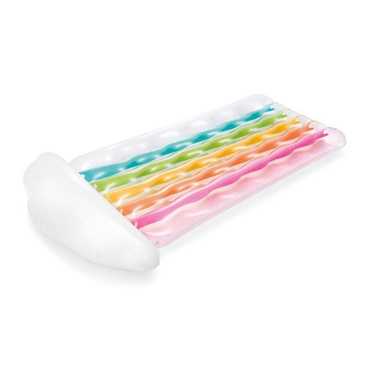Intex - Matelas Gonflable pour Piscine, 71'' x 34'', Motif Nuage et Arc-en-Ciel - Simple Boutique