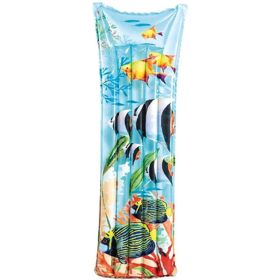 Intex - Matelas Gonflable pour Piscine 72" x 27" Motif Poisson - Simple Boutique