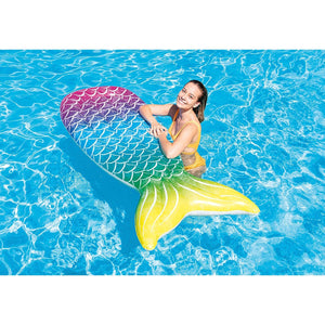 Intex - Matelas Gonflable pour Piscine en Forme de Queue de Sirène, 70'' x 28'', Multicolore - Simple Boutique