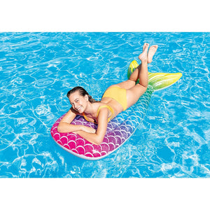 Intex - Matelas Gonflable pour Piscine en Forme de Queue de Sirène, 70'' x 28'', Multicolore - Simple Boutique