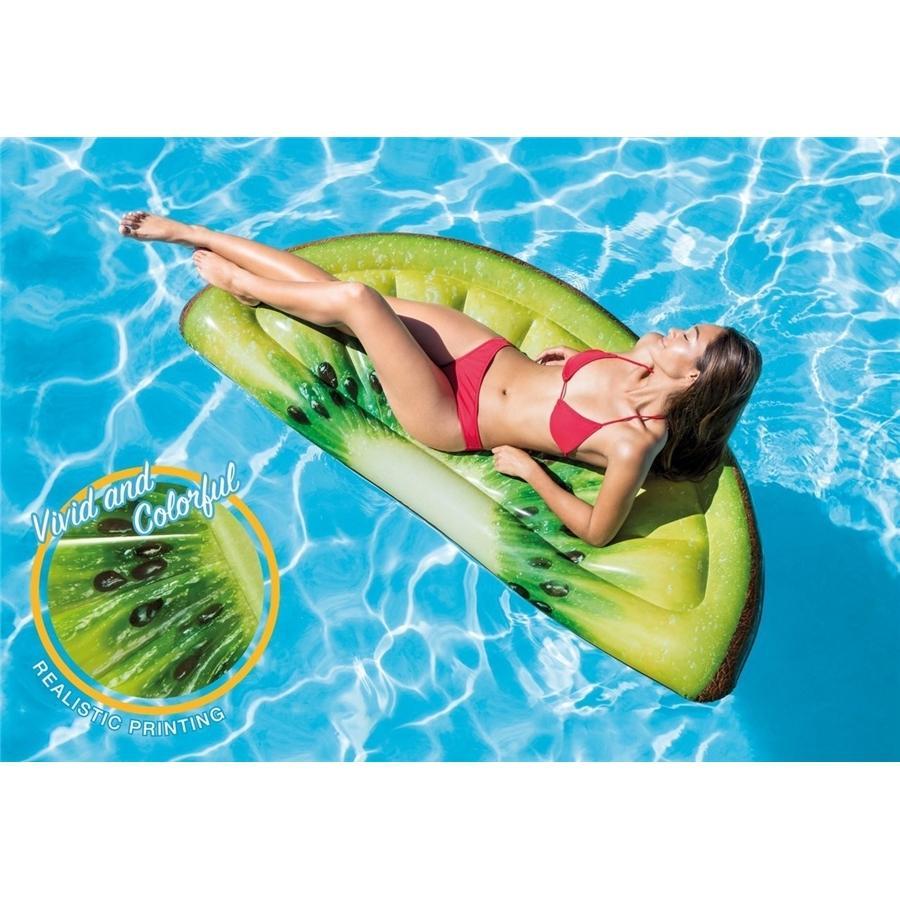 Intex - Matelas Gonflable pour Piscine en Forme de Tranche de Kiwi Géant, Vert - Simple Boutique