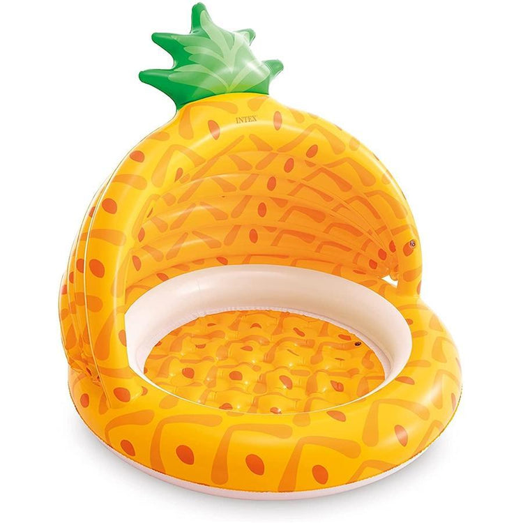 Intex - Pataugette Gonflable pour Bambin avec Ombrelle, Diamètre de 40'', Motif d'ananas - Simple Boutique