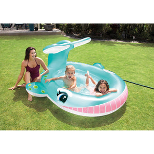 Intex - Piscine Gonflable Baleine, 79'' x 77'' x 36'', Capacité de 53 Gallons, Bleu - Simple Boutique