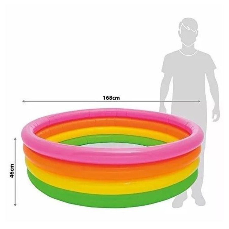 Intex - Piscine Gonflable pour Enfant, 66'' x 18'', Arc-en-Ciel - Simple Boutique