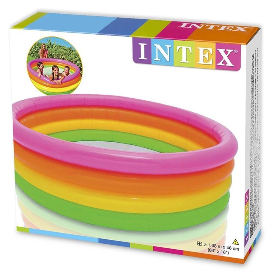 Intex - Piscine Gonflable pour Enfant, 66'' x 18'', Arc-en-Ciel - Simple Boutique