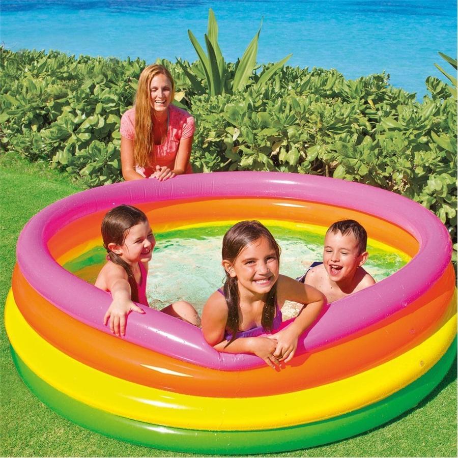 Intex - Piscine Gonflable pour Enfant, 66'' x 18'', Arc-en-Ciel - Simple Boutique