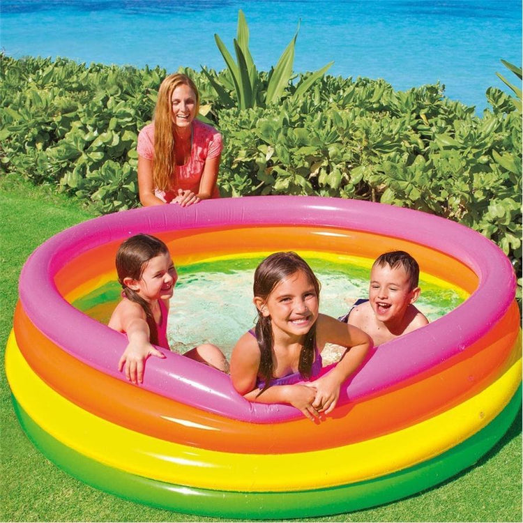 Intex - Piscine Gonflable pour Enfant, 66'' x 18'', Arc-en-Ciel - Simple Boutique