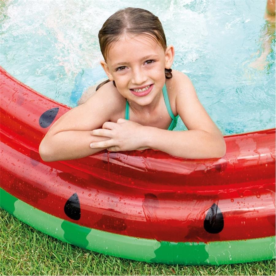 Intex - Piscine Gonflable pour Enfant à Trois Anneaux, 66" X 15" Motif Melon-D'eau - Simple Boutique