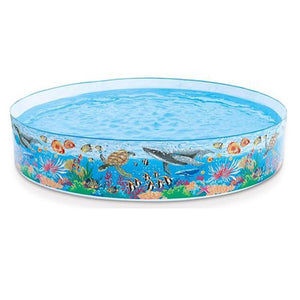 Intex - Piscine Rigide pour Enfant, 2.44m x 46cm, Motif Fond Marin - Simple Boutique