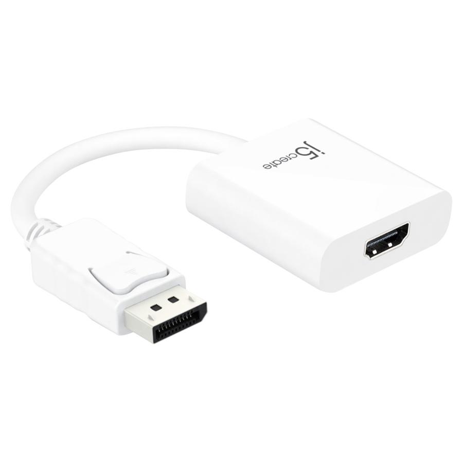 J5Create - Adaptateur DisplayPort à HDMI, Blanc - Simple Boutique