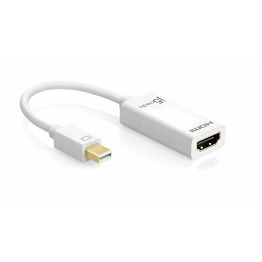 J5Create - Adaptateur Mini DisplayPort à HDMI 4K, Blanc - Simple Boutique