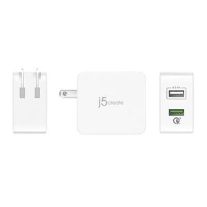 J5Create - Chargeur Mural USB 3.0 avec 2 Port, Blanc - Simple Boutique