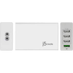 J5Create - Chargeur USB 3.0 avec 4 Port, Blanc - Simple Boutique
