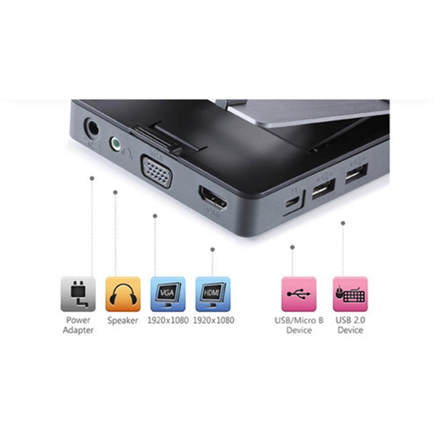 J5Create - Support Android pour Téléphone avec Ports USB avec sortie HDMI et VGA, micro-USB et sortie audio AUX 3,5 mm, Noir - Simple Boutique