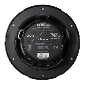 JVC CS-DR6200M Haut-Parleurs Coaxiaux à 2 Voies 6 1/2 "Marine / MotorSport avec Woofers Résistant à l'eau 150W, Noir - Simple Boutique