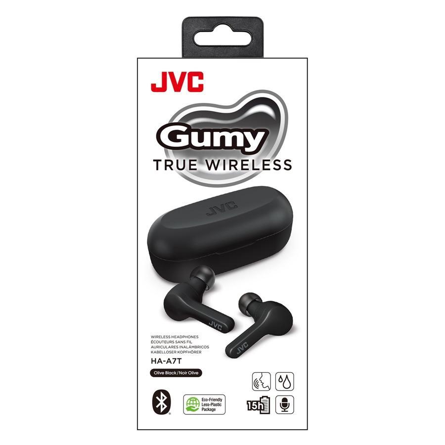 JVC - Écouteurs Gumy Intra-Auriculaire Sans-Fil, Bluetooth 5.0, True Wireless avec Boitier de Recharge, Noir - Simple Boutique