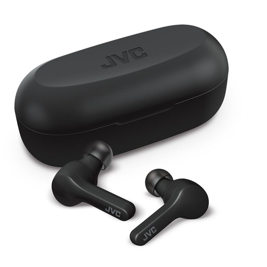 JVC - Écouteurs Gumy Intra-Auriculaire Sans-Fil, Bluetooth 5.0, True Wireless avec Boitier de Recharge, Noir - Simple Boutique