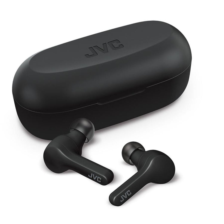JVC - Écouteurs Gumy Intra-Auriculaire Sans-Fil, Bluetooth 5.0, True Wireless avec Boitier de Recharge, Noir - Simple Boutique