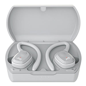 JVC - Écouteurs Sans-Fil Intra-Auriculaire Sport, Bluetooth 5.0, Avec Boitier de Recharge, Gris - Simple Boutique