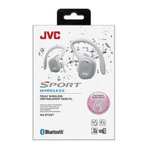 JVC - Écouteurs Sans-Fil Intra-Auriculaire Sport, Bluetooth 5.0, Avec Boitier de Recharge, Gris - Simple Boutique