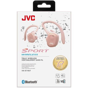 JVC - Écouteurs Sans-Fil Intra-Auriculaire Sport, Bluetooth 5.0, Avec Boitier de Recharge, Rose - Simple Boutique