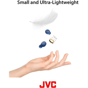 JVC HA-A6T-A - Écouteur Sans-Fil Intra-Auriculaire, Bluetooth 5.1, Avec Boitier de Recharge et Commande Tactile, Bleu - Simple Boutique